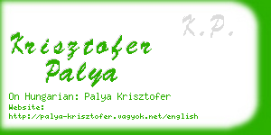 krisztofer palya business card